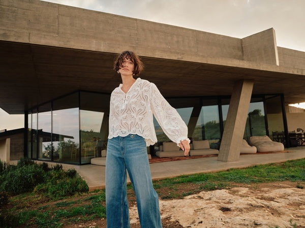 Mos Mosh White Tazzin Caza Blouse