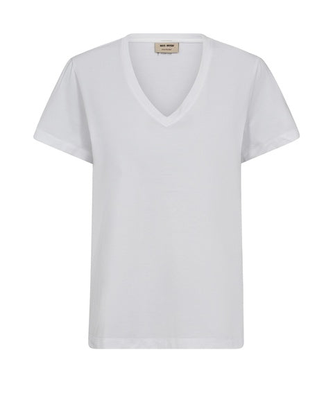 Mos Mosh White Dala V-SS Basic Tee