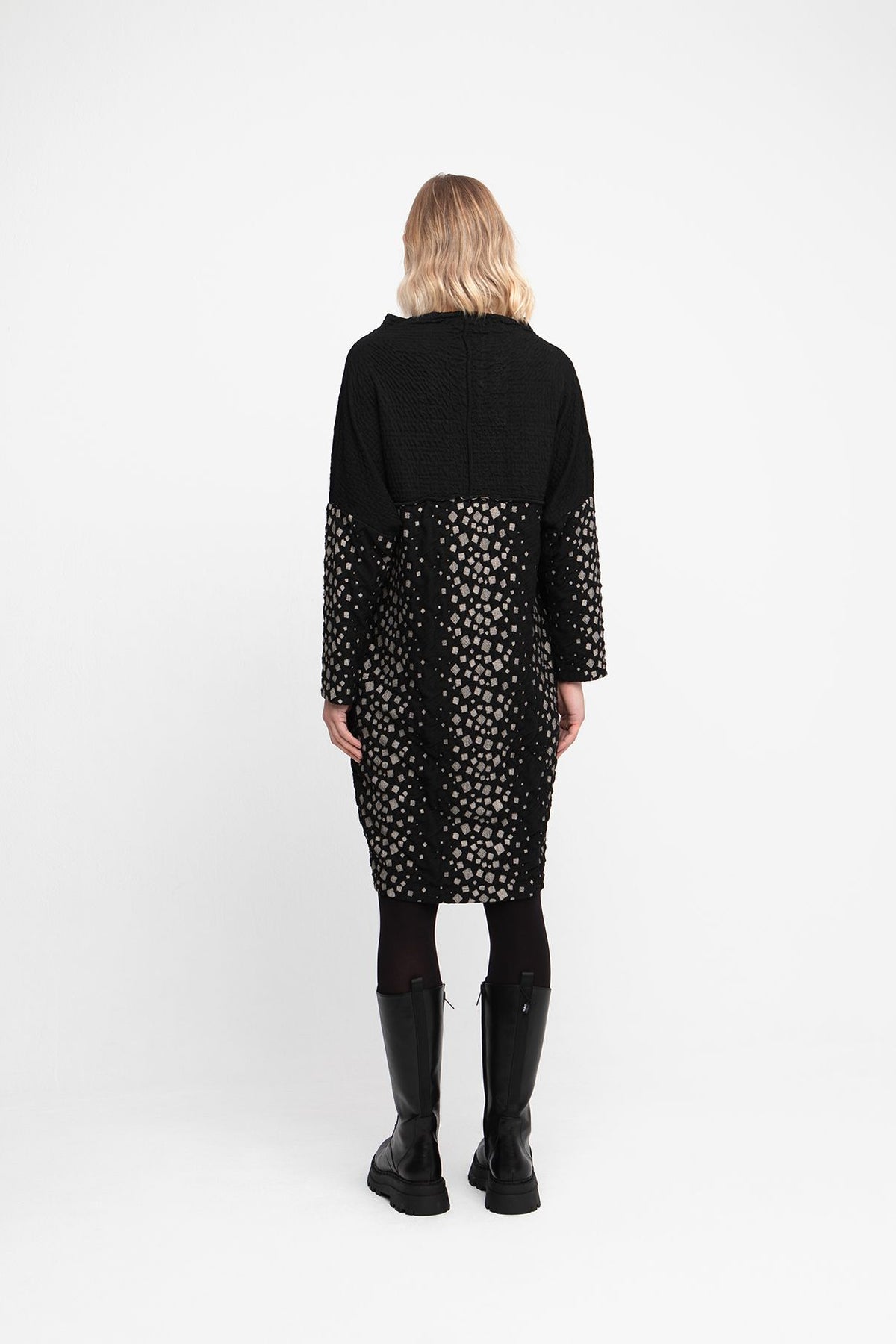 Ozai N Ku Multi Geo Black Dress