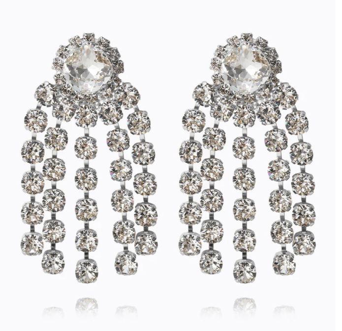 Caroline Svedbom Rafaela Earrings Rhodium Crystal