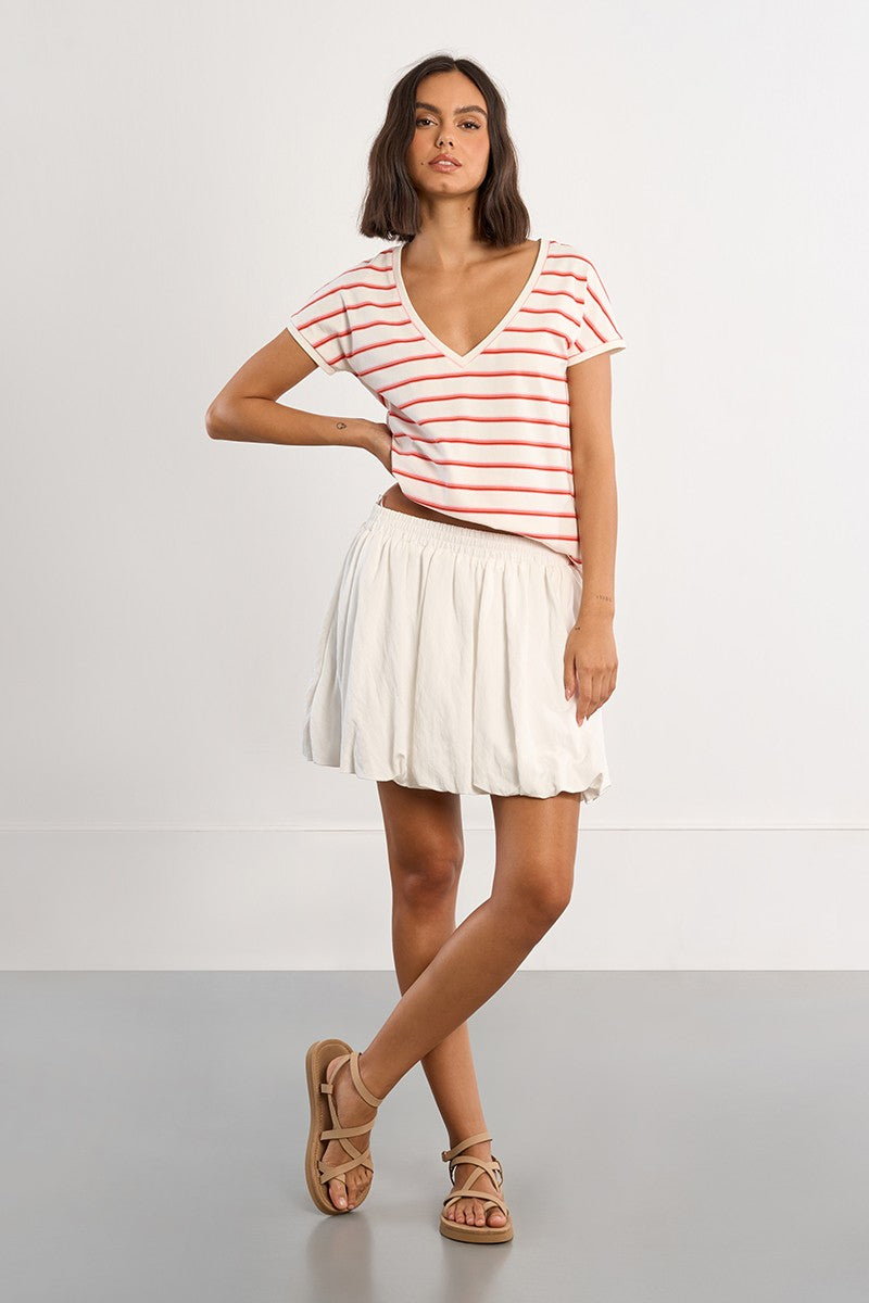 Molly Bracken Red Striped Tshirt
