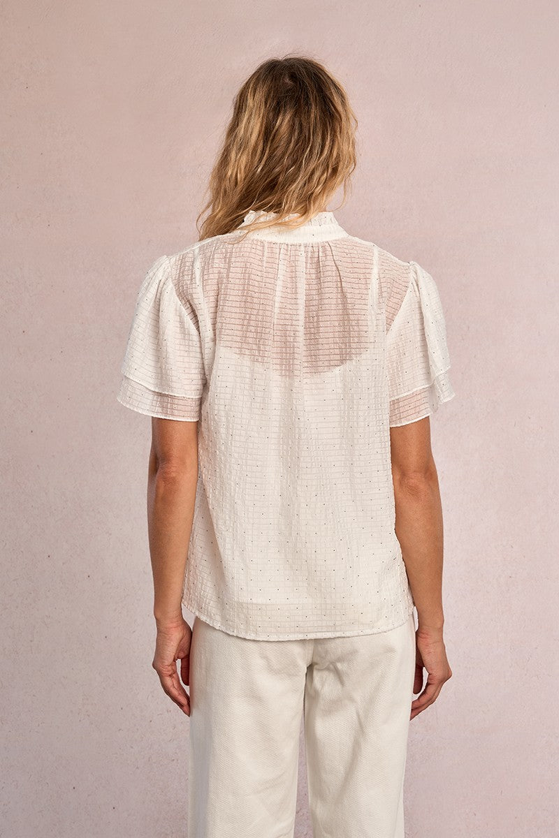Molly Bracken Rhinestone White Shirt