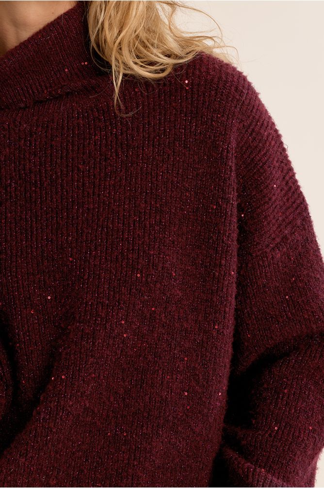 Molly Bracken Dark Red Knitted Sweater