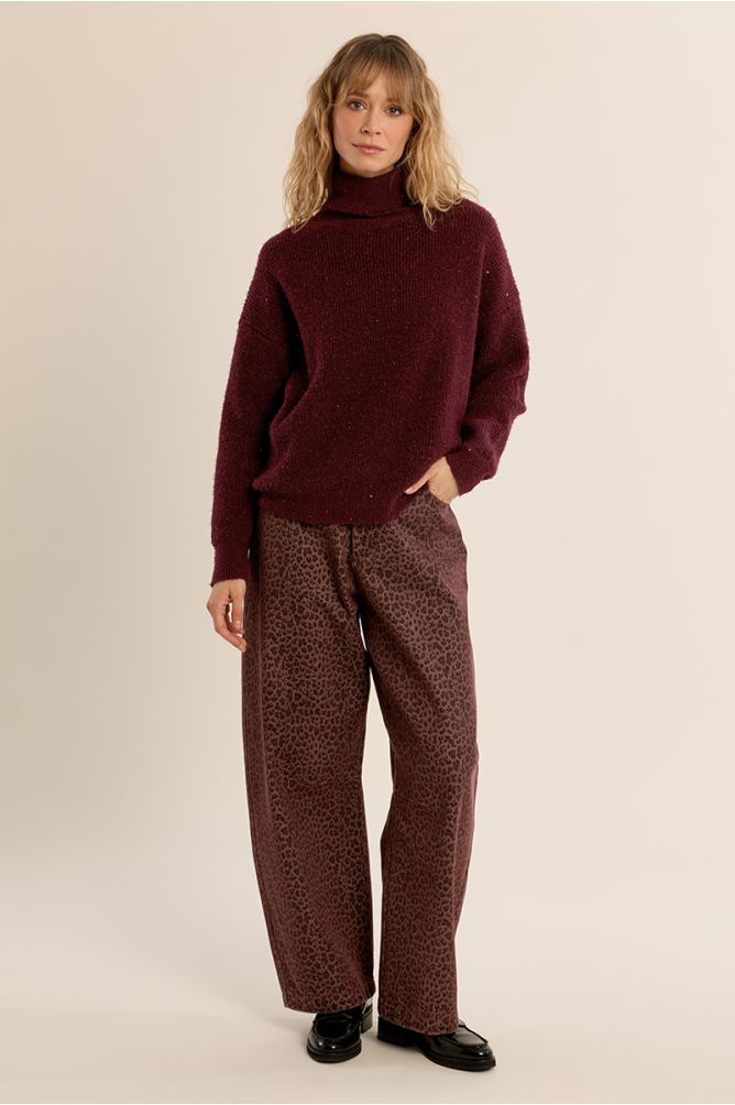 Molly Bracken Dark Red Knitted Sweater