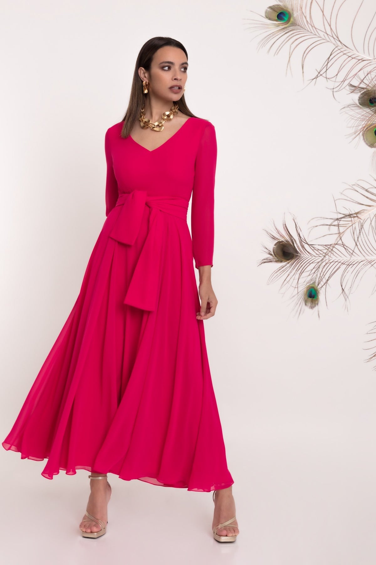 Matilde Cano Fuschia Pink Dress