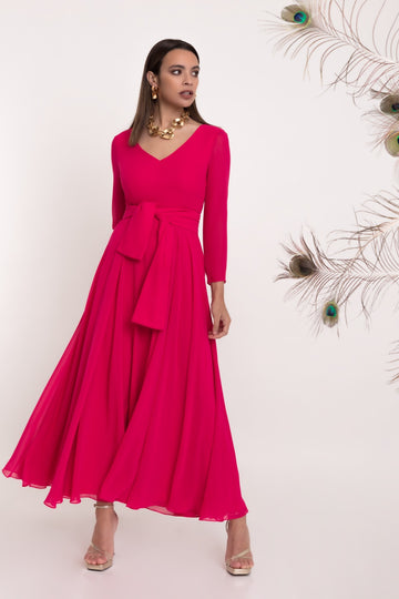 Matilde Cano Fuschia Pink Dress