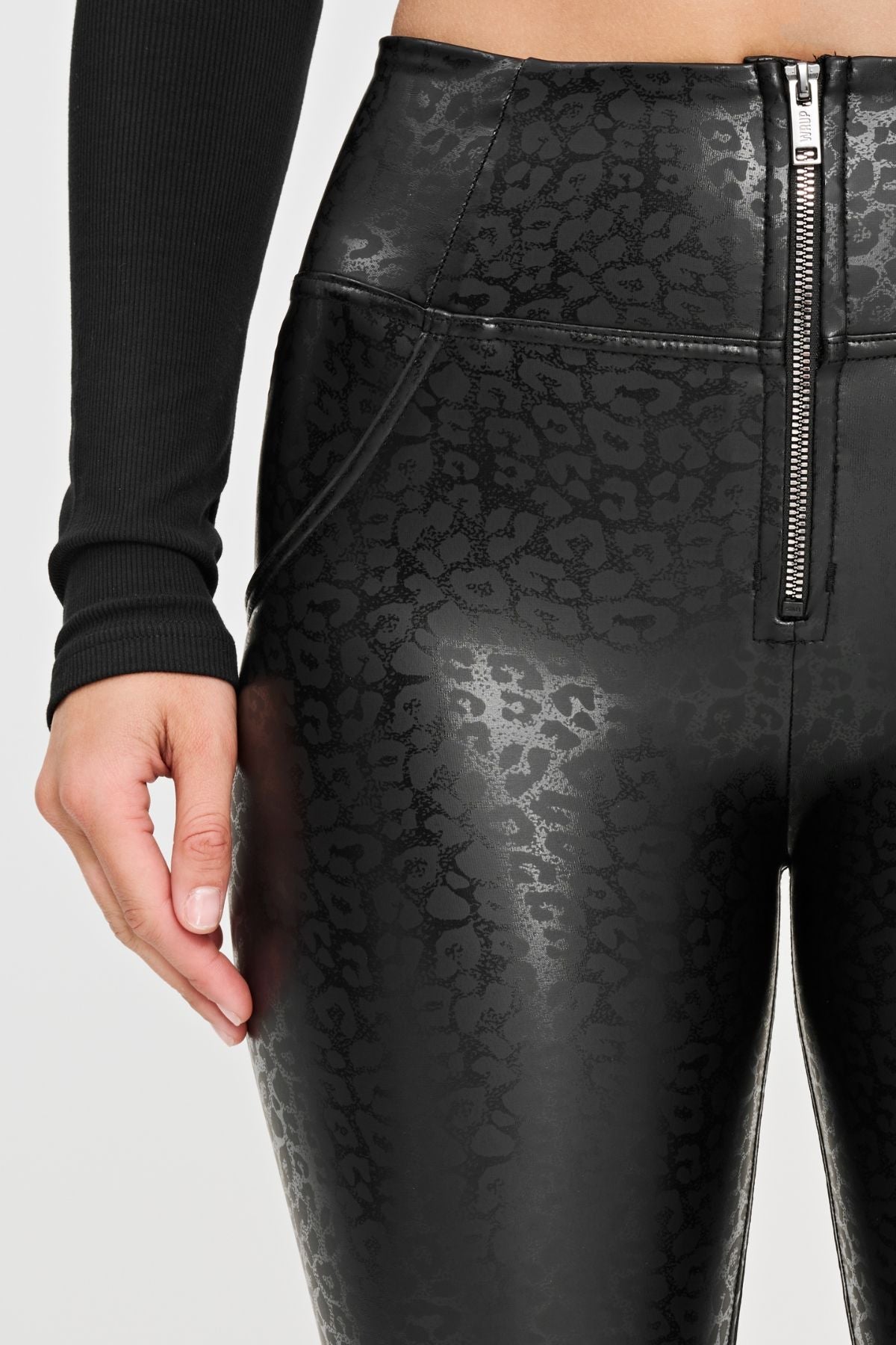 Freddy Jeans Black Animal Print Faux Leather