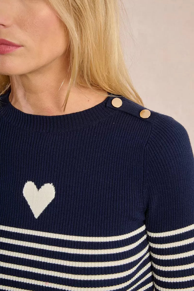 Molly Bracken Sailor Sweater With Heart