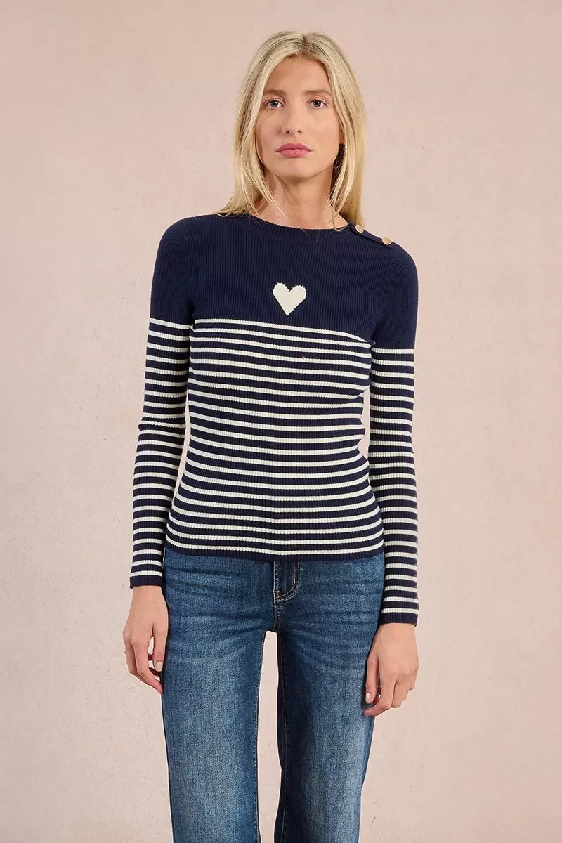 Molly Bracken Sailor Sweater With Heart