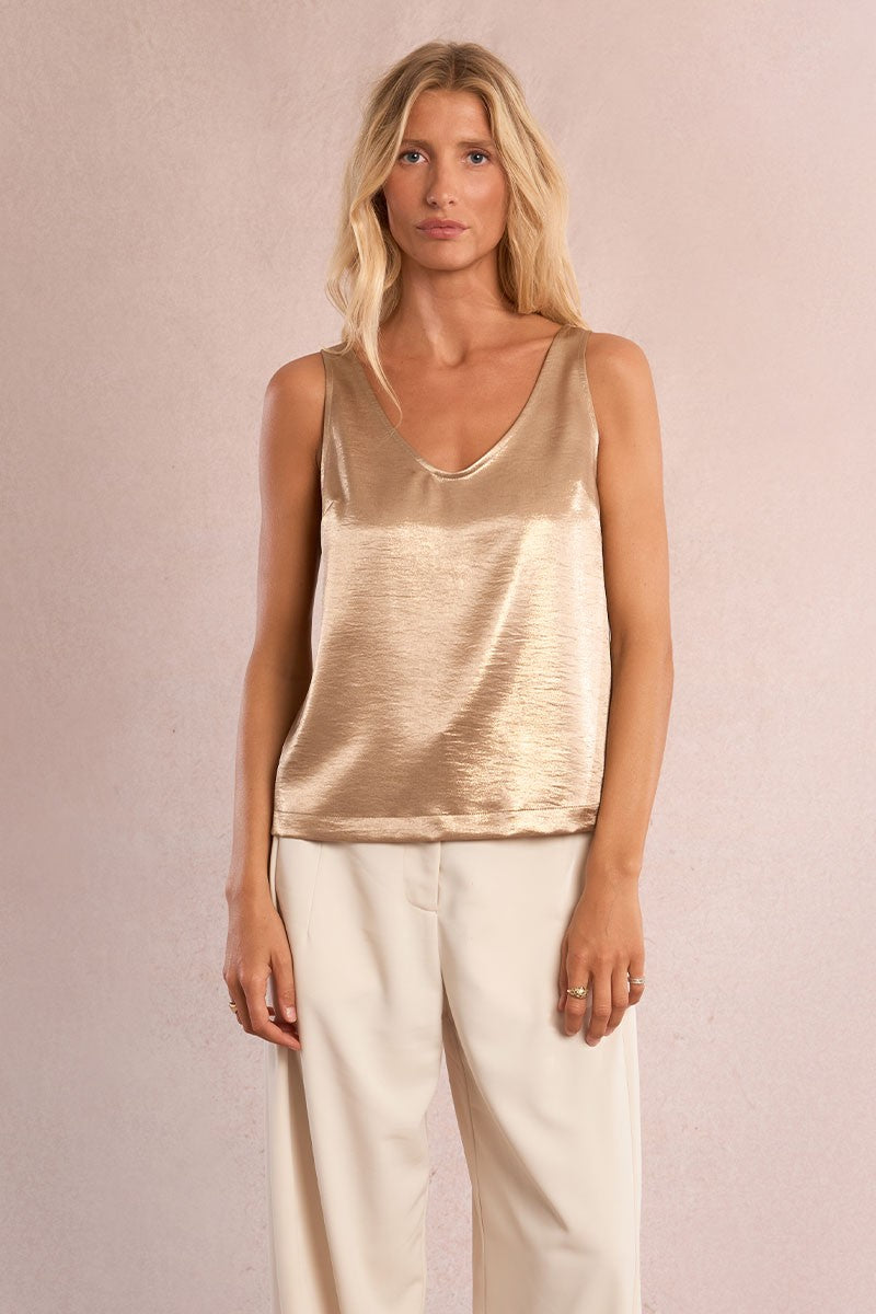 Molly Bracken Satin Tank Top