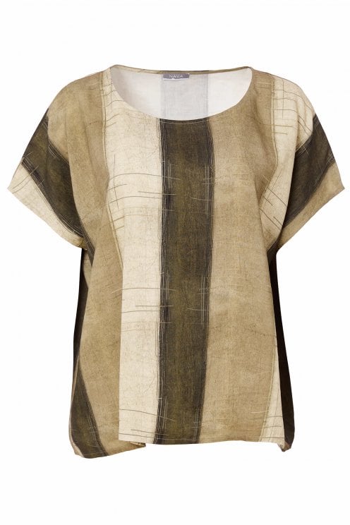 Naya Scratch Print Army Top