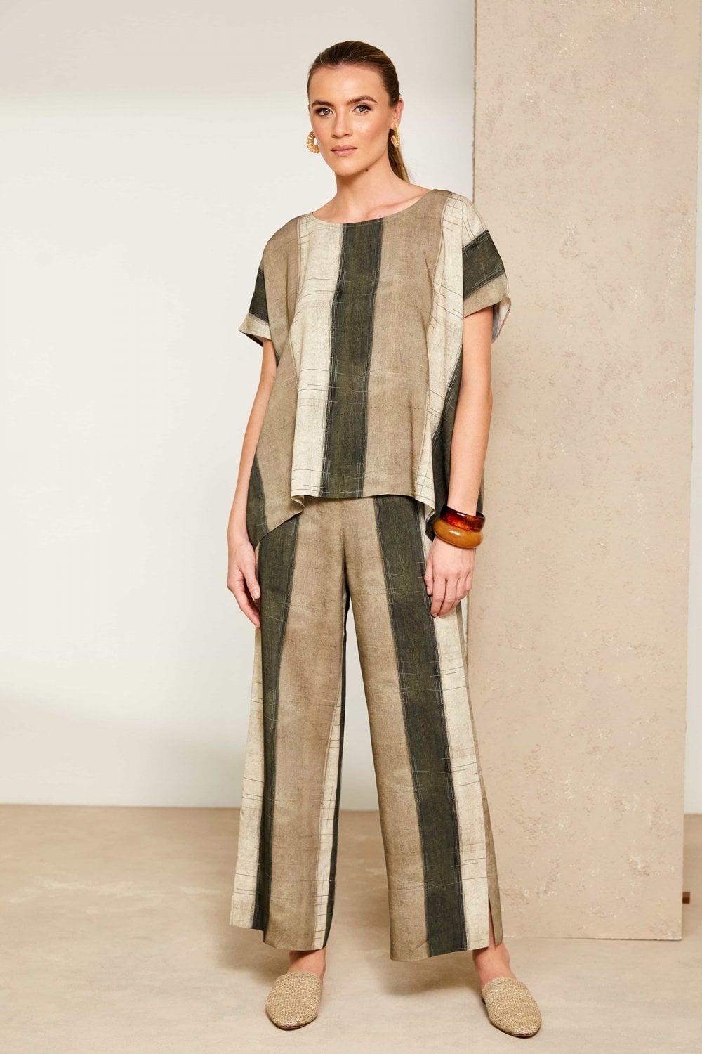 Naya Scratch Print Army Top