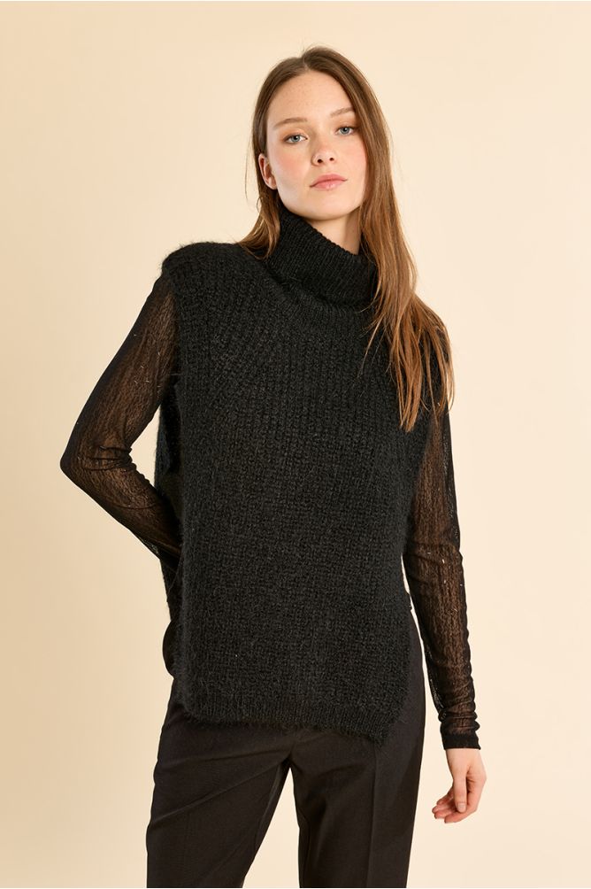Molly Bracken Black Semi Transparen Top