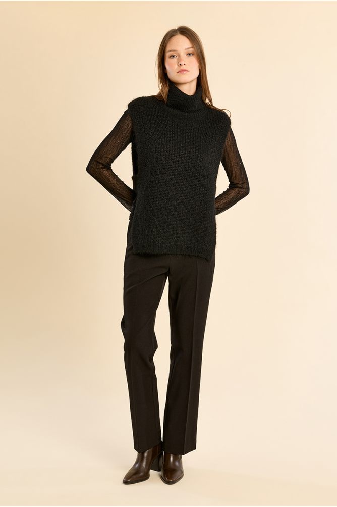 Molly Bracken Black Semi Transparen Top