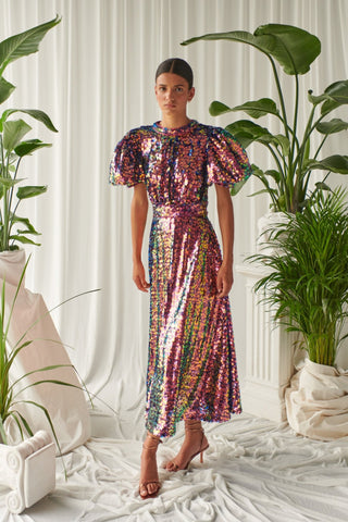Celia B Prism Sequin Searph Dress