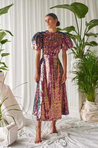 Celia B Prism Sequin Searph Dress