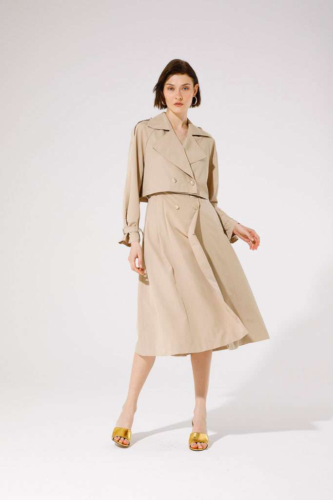 GoaGoa 2-Piece Junimia Hazelnut Trench Dress/Coat