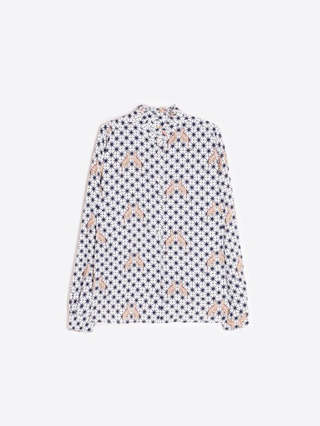 Vilagallo White Shirt With Leopard And Star Print