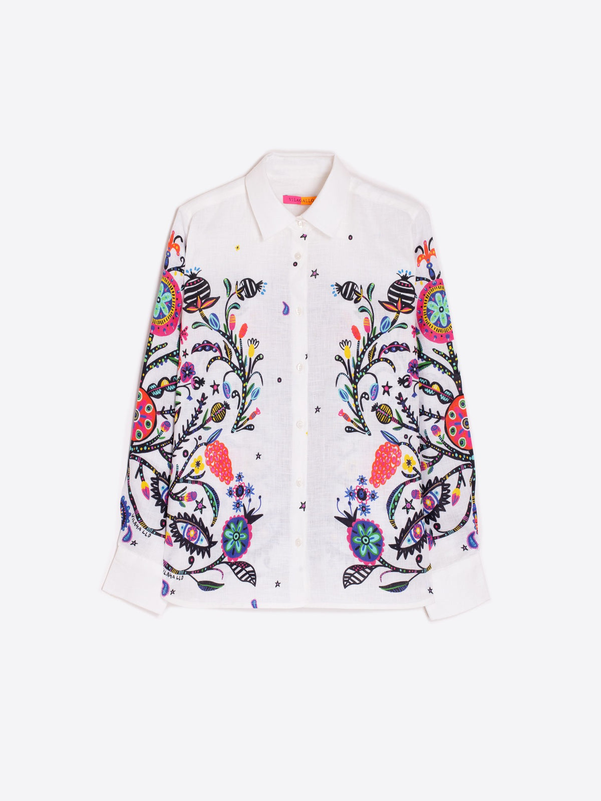 Vilagallo Isa Tree Of Life Linen Shirt