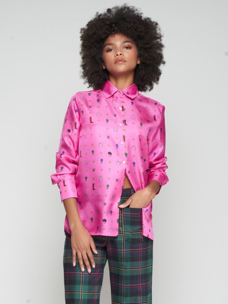 Vilagallo Mariela Motivos Silk Shirt