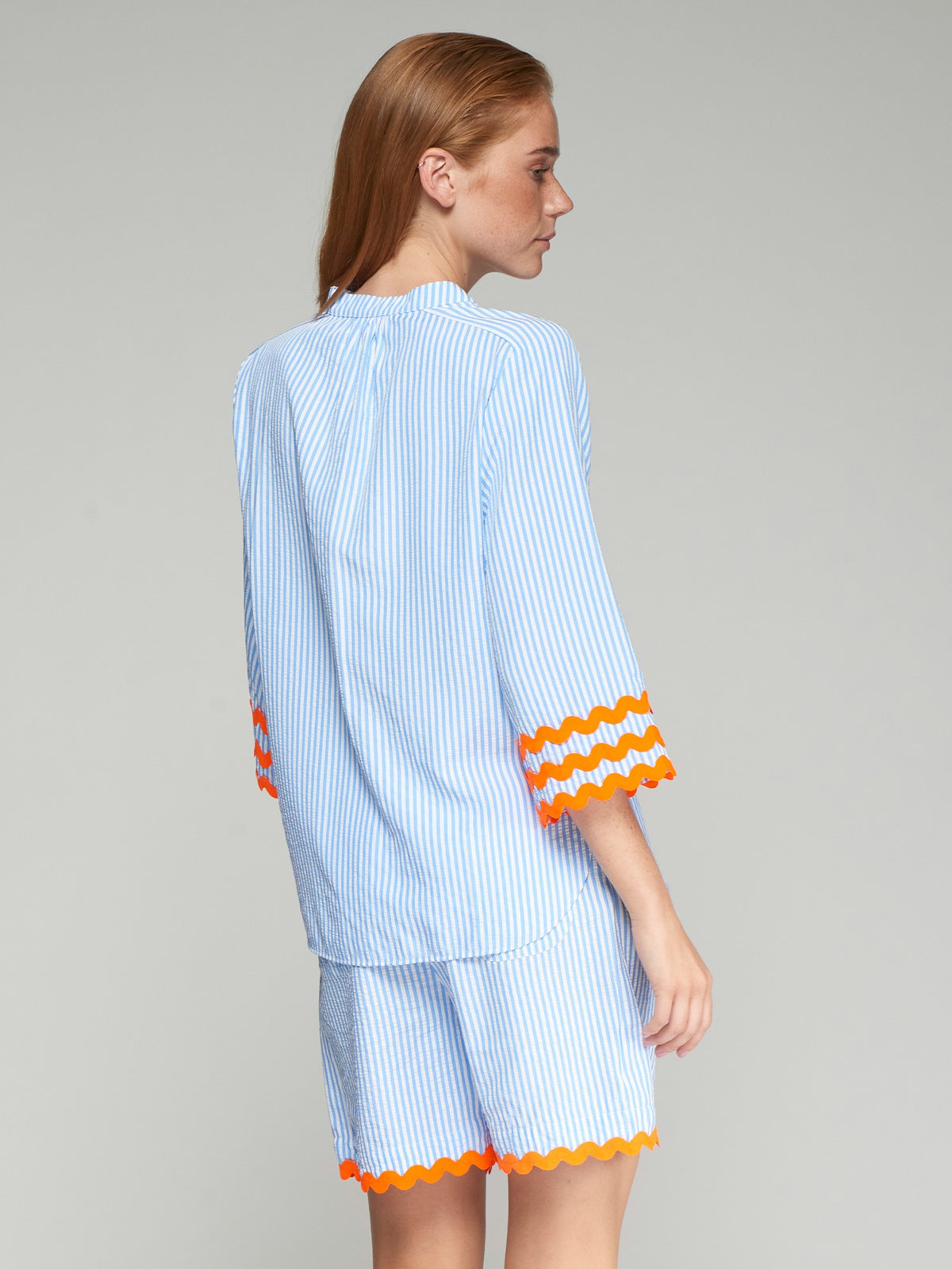 Vilagallo Striped Valerie Blouse