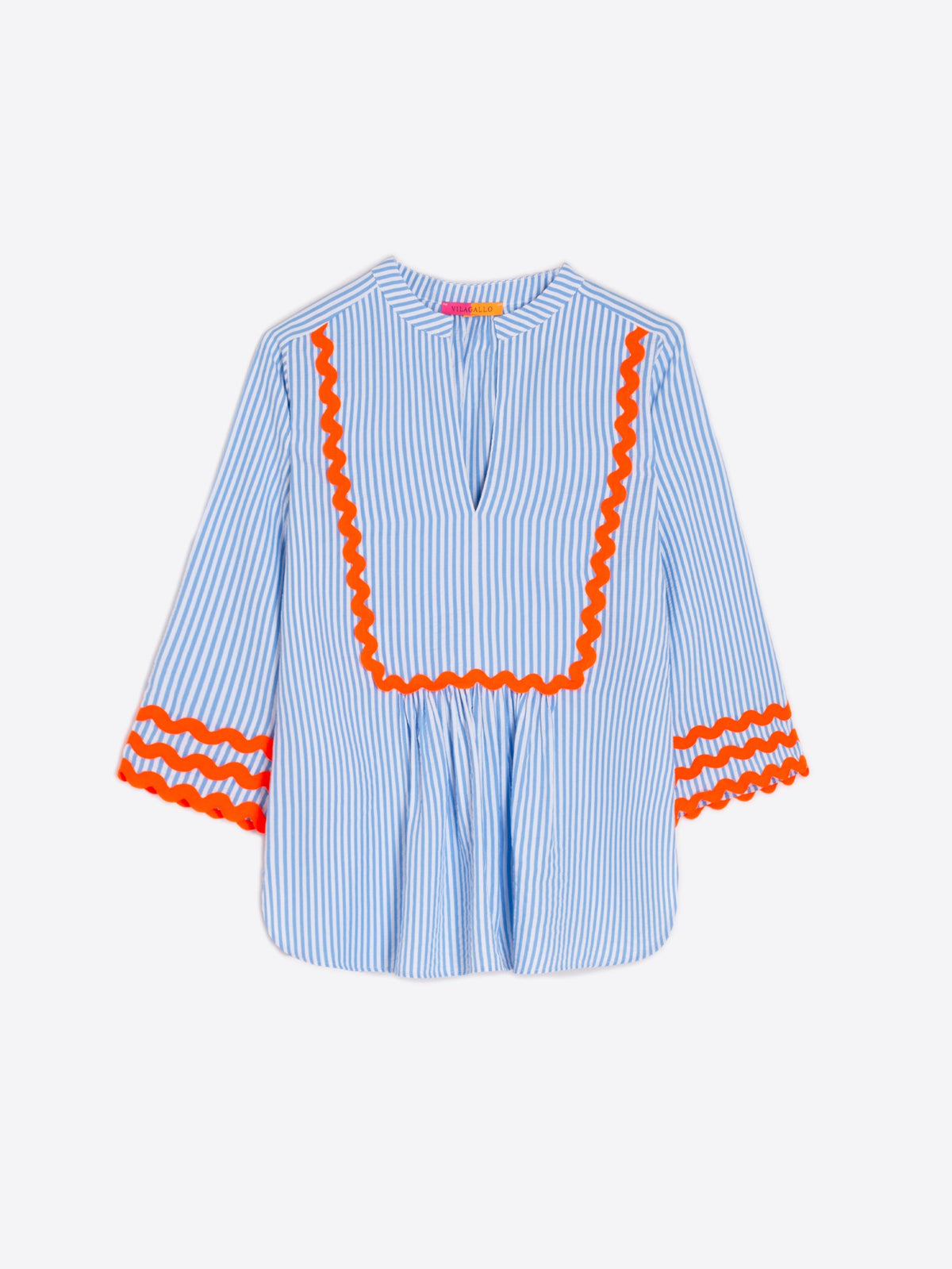 Vilagallo Striped Valerie Blouse