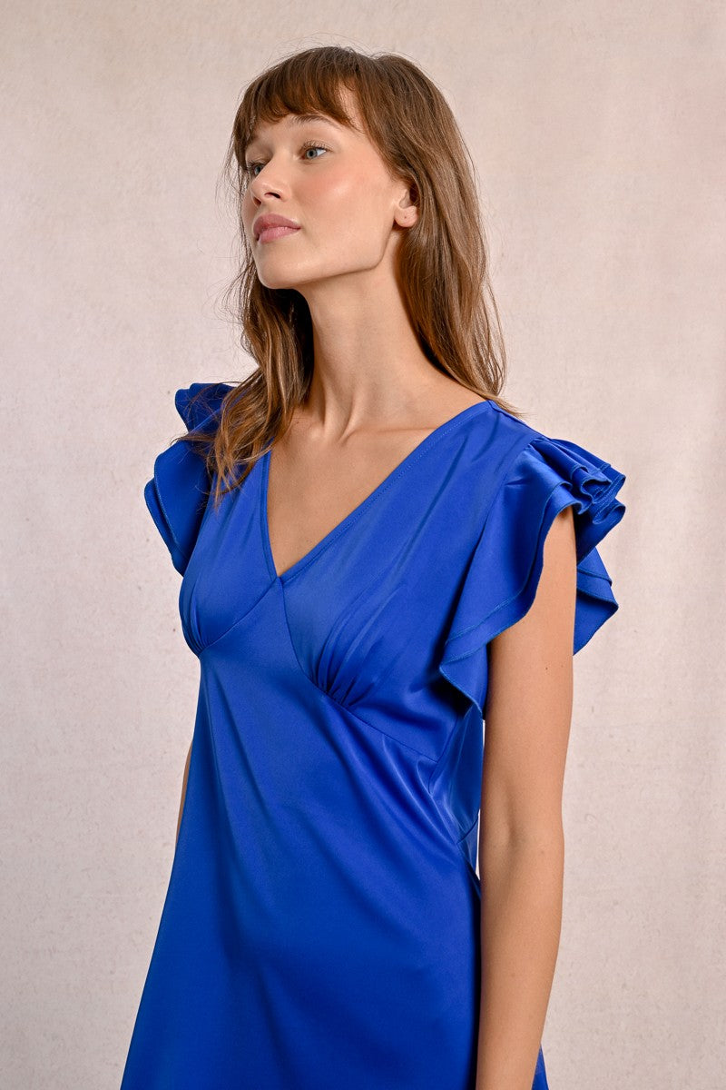Molly Bracken Cobalt Blue Ladies Woven Dress