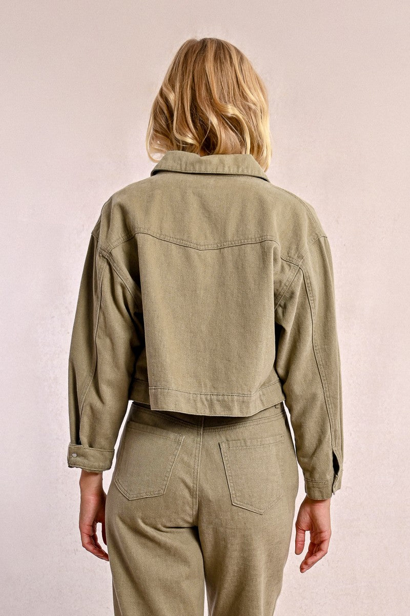 Molly Bracken Cotton Khaki Jacket