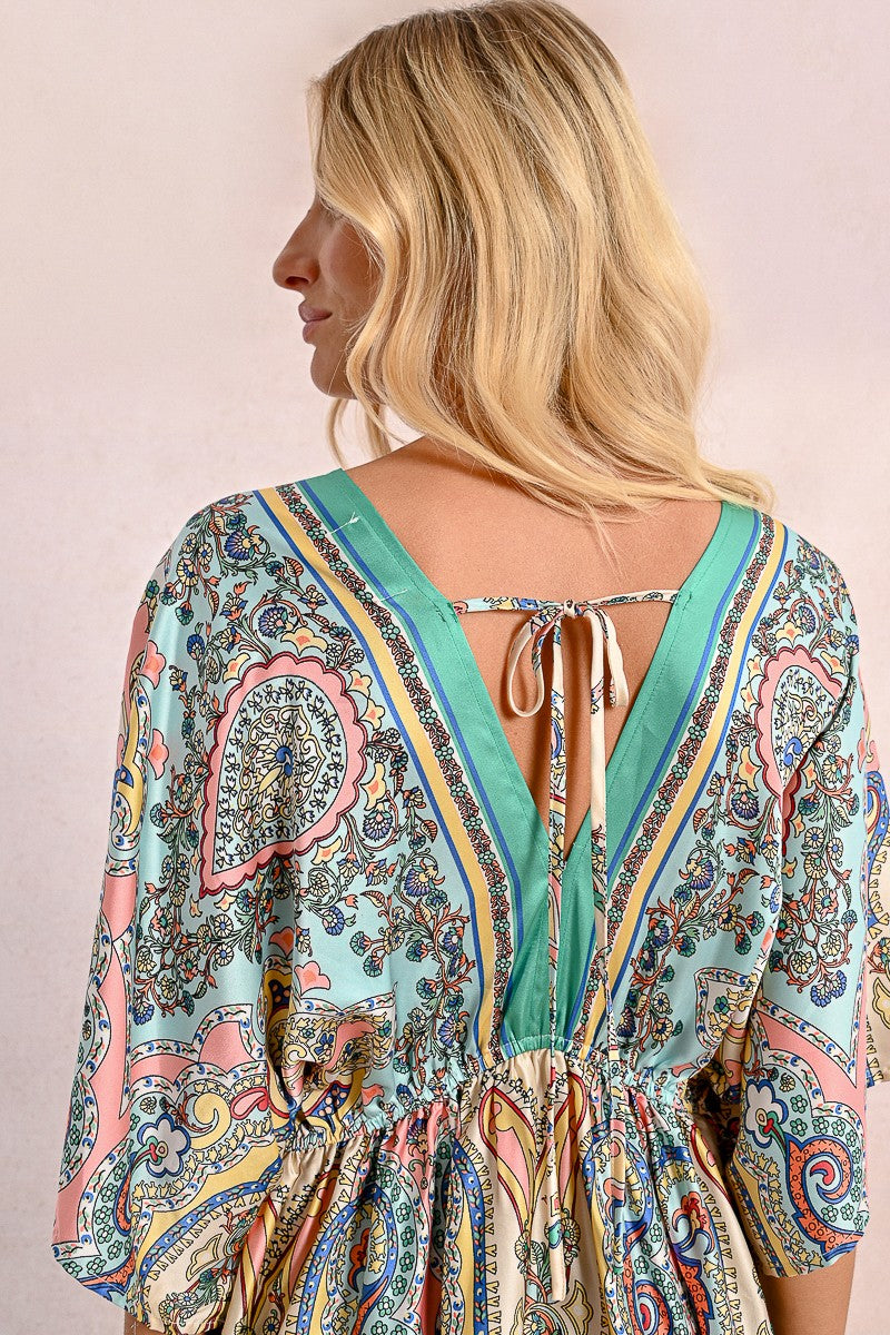 Molly Bracken Green Bloom Ladies Woven Dress