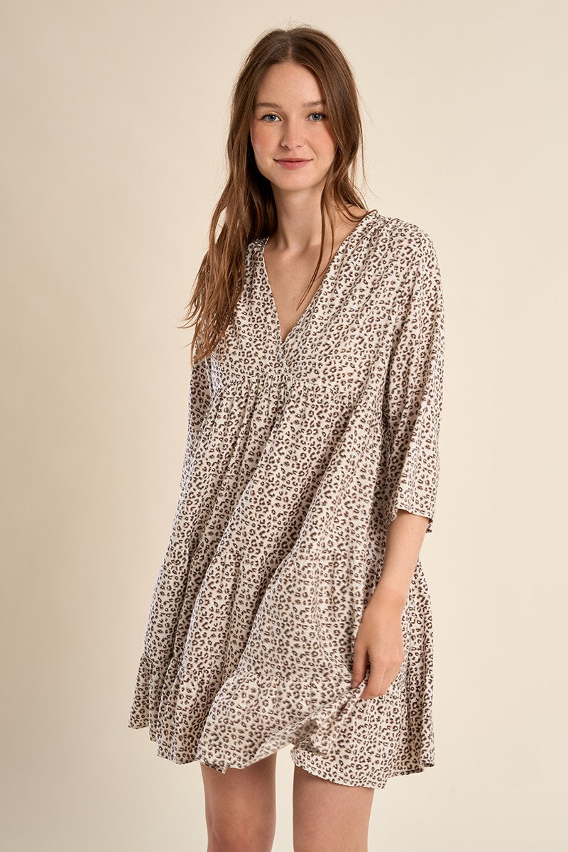 Molly Bracken Short Leopard Print Dress