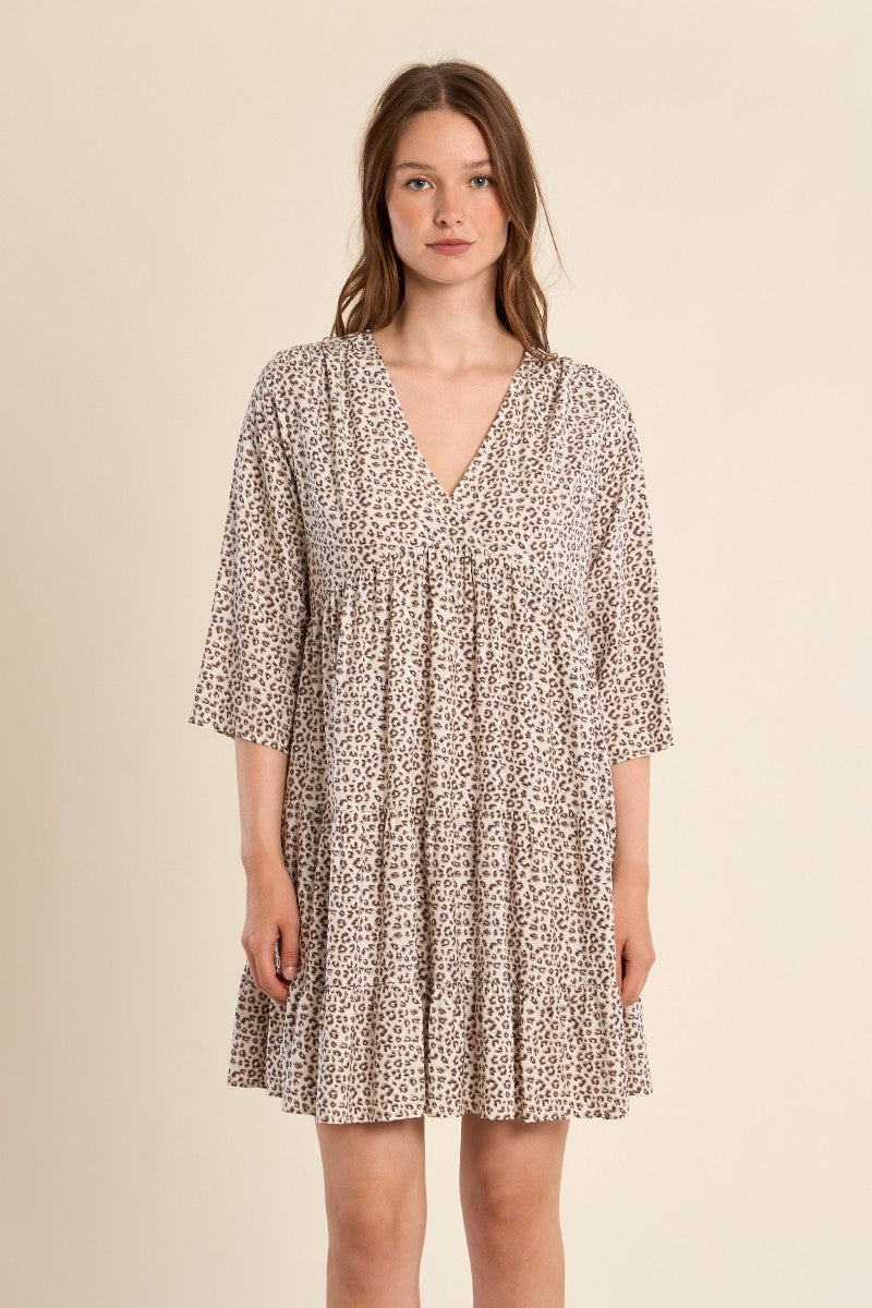 Molly Bracken Short Leopard Print Dress