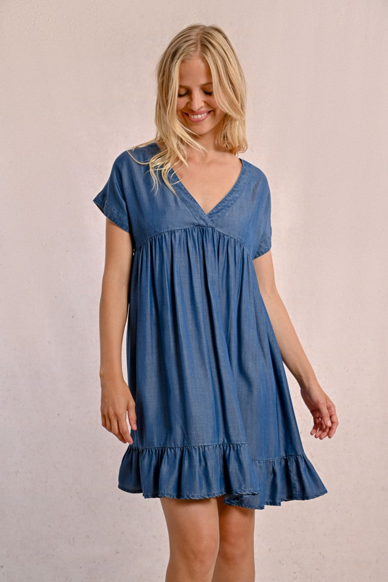 Molly Bracken Denim Blue Ladies Woven Dress