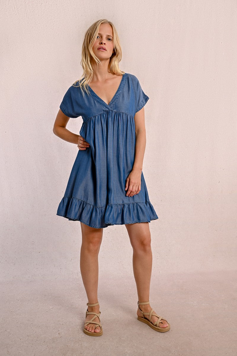 Molly Bracken Denim Blue Ladies Woven Dress