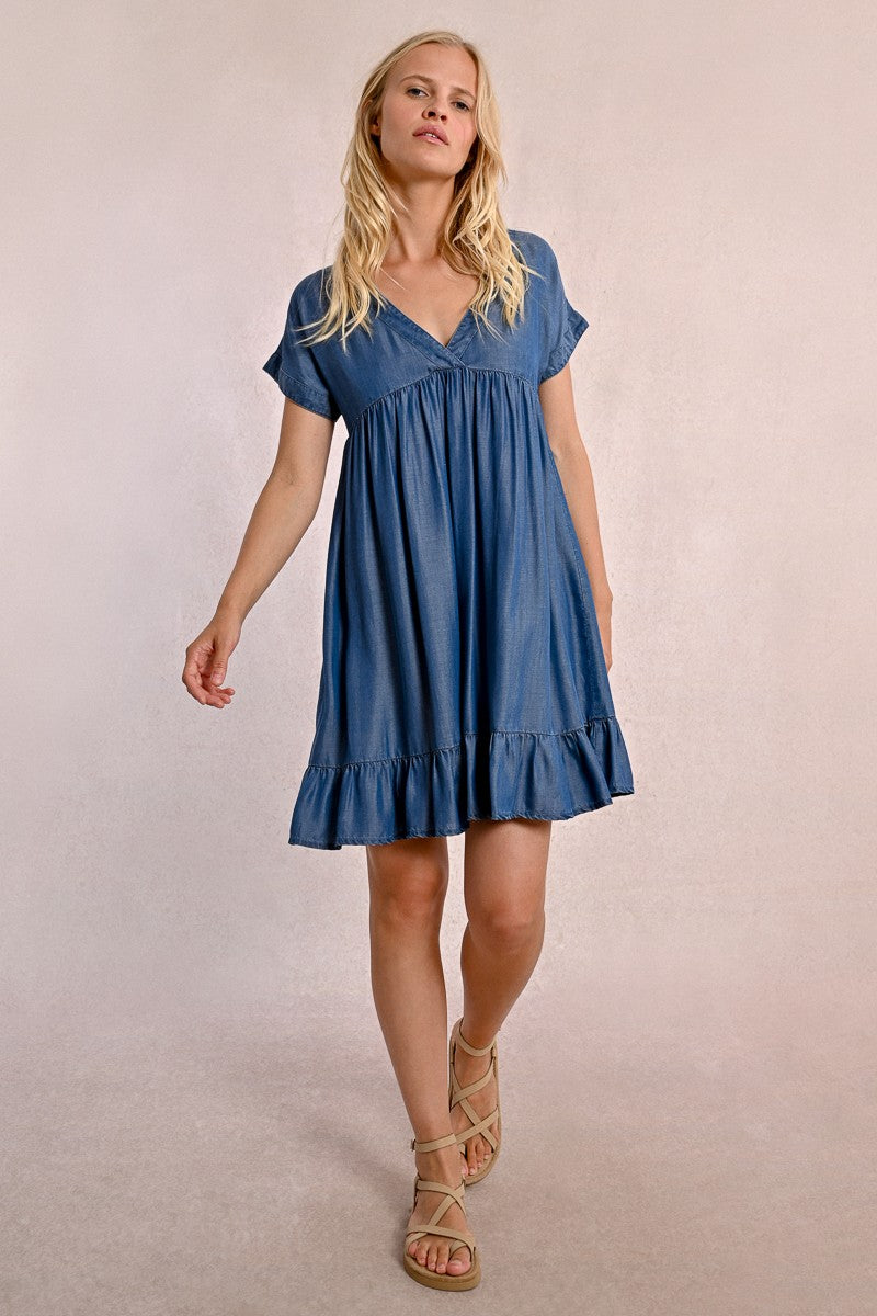 Molly Bracken Denim Blue Ladies Woven Dress