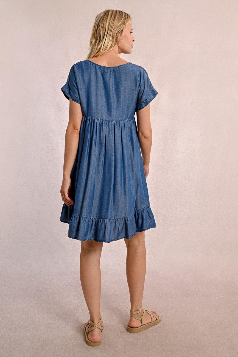 Molly Bracken Denim Blue Ladies Woven Dress