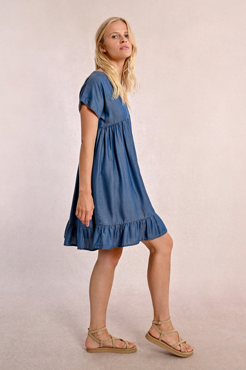 Molly Bracken Denim Blue Ladies Woven Dress