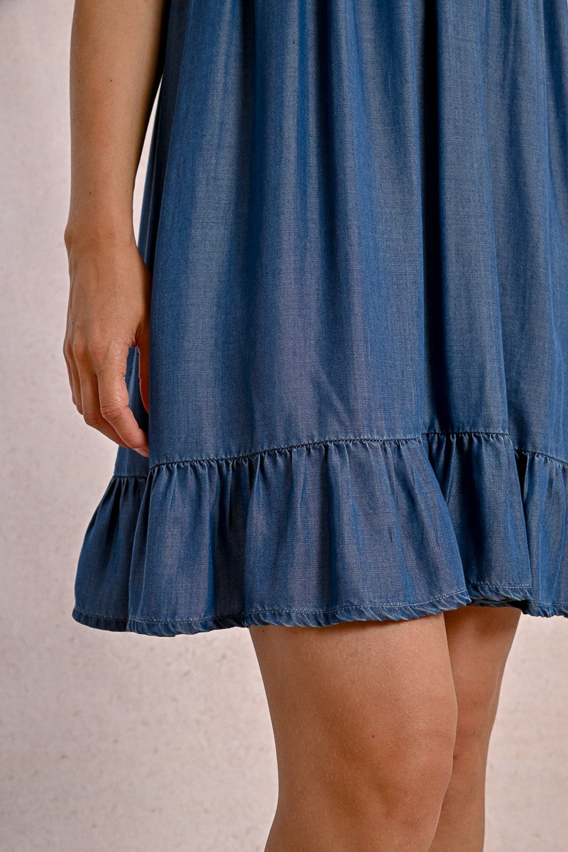 Molly Bracken Denim Blue Ladies Woven Dress