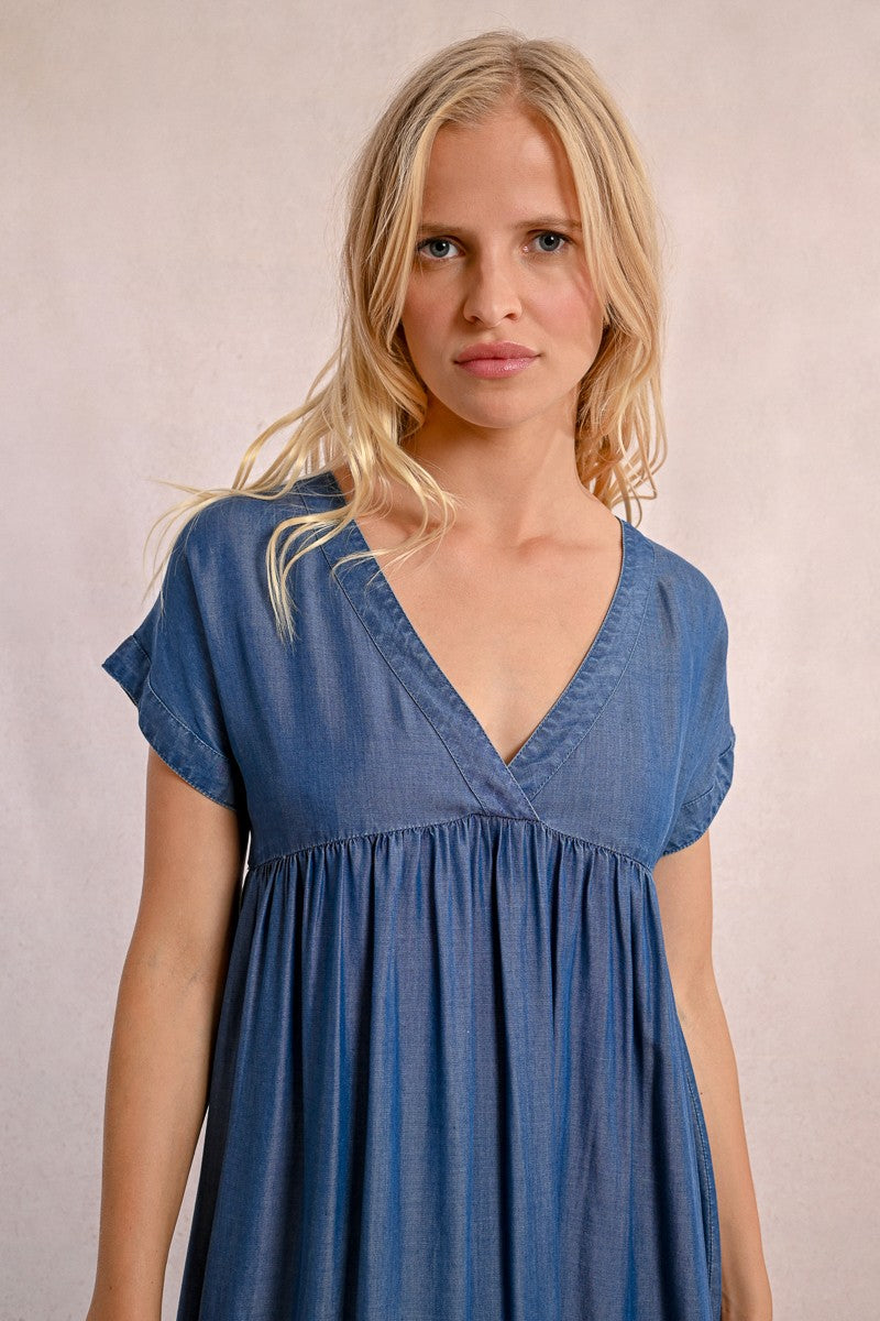 Molly Bracken Denim Blue Ladies Woven Dress