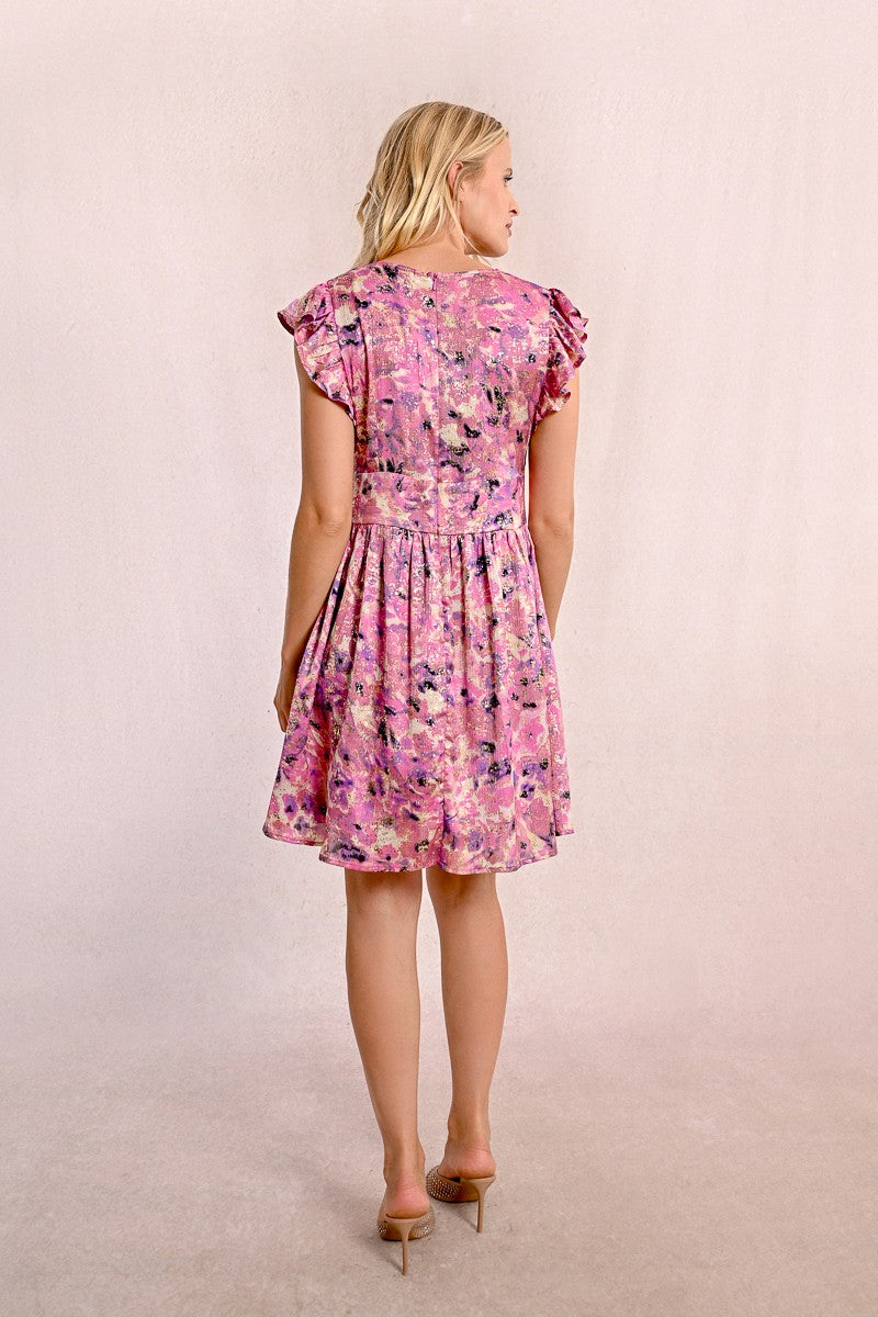 Molly Bracken Pink Celeste Ladies Woven Dress