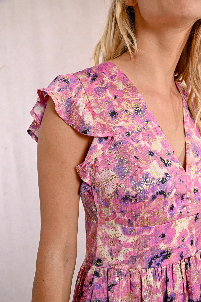 Molly Bracken Pink Celeste Ladies Woven Dress