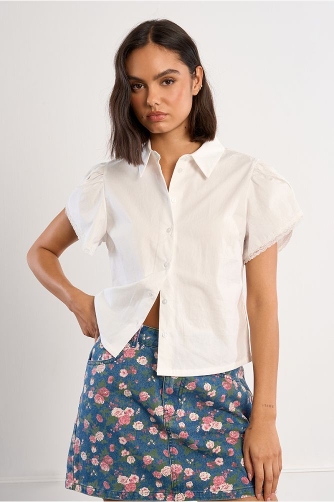 Molly Bracken Short Sleeved White Shirt