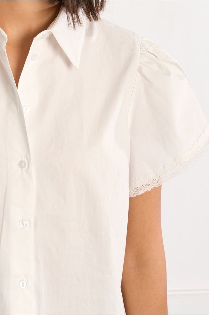 Molly Bracken Short Sleeved White Shirt
