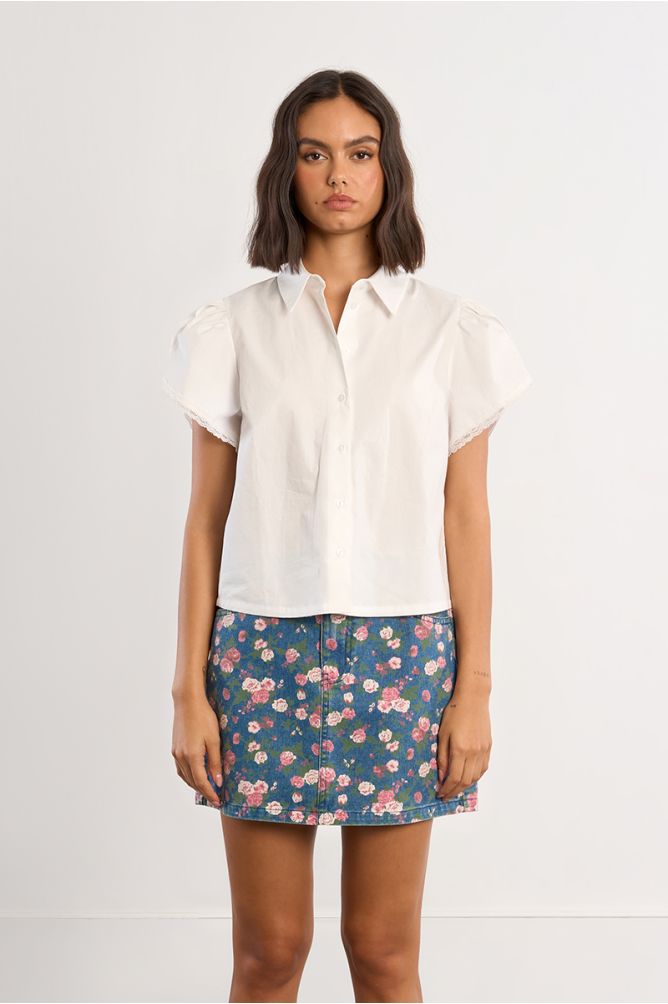 Molly Bracken Short Sleeved White Shirt