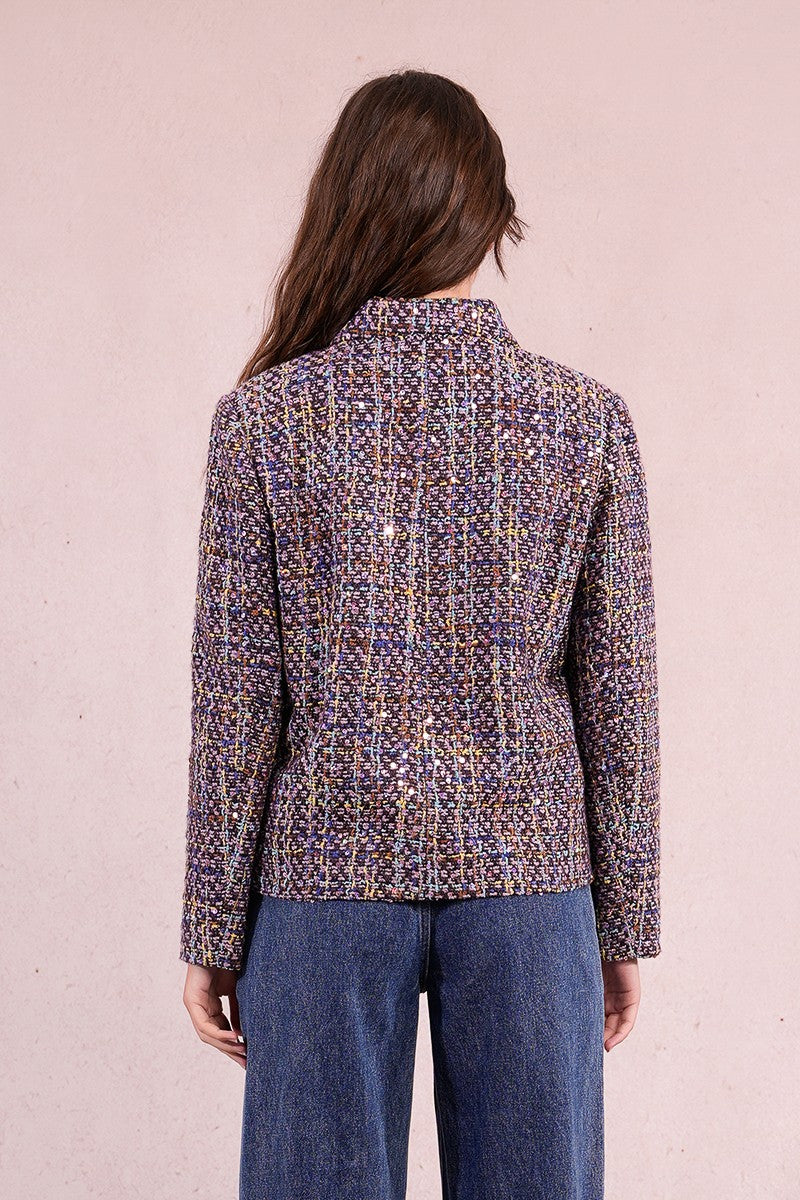 Molly Bracken Short Tweed Multi Jacket