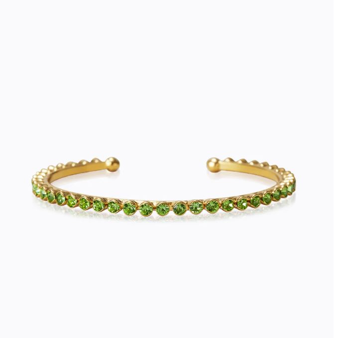Caroline Svedbom Siri Bangle Gold Peridot