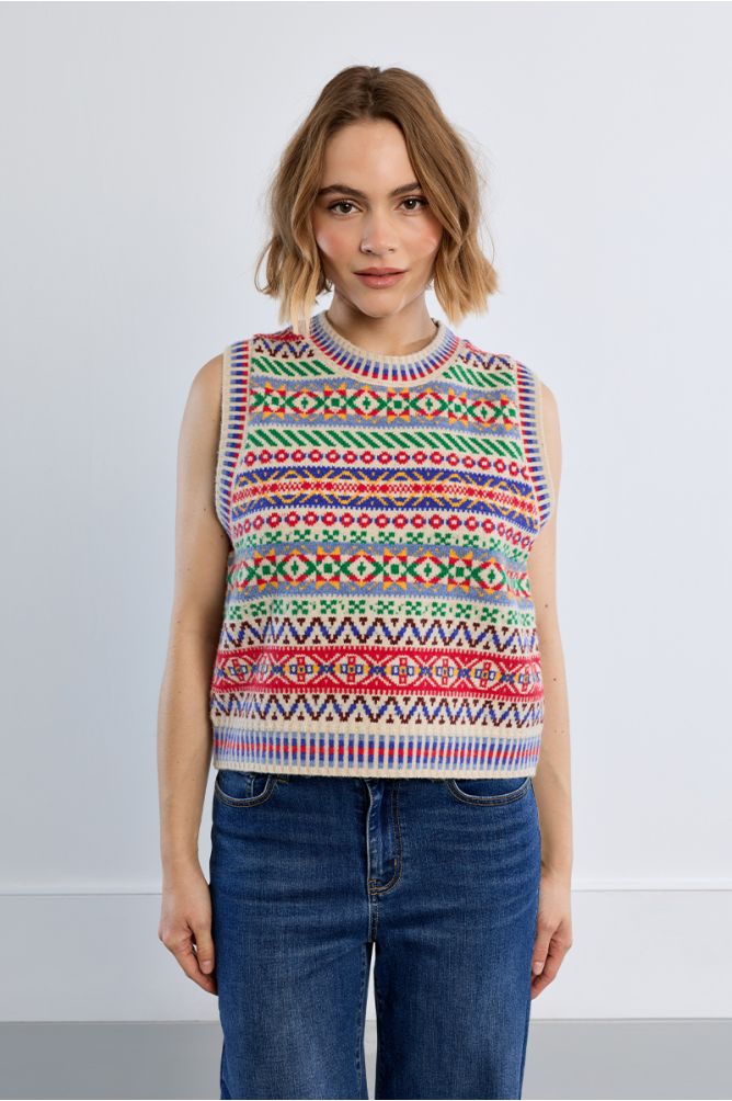 Molly Bracken Tibetan OFF White Sweater