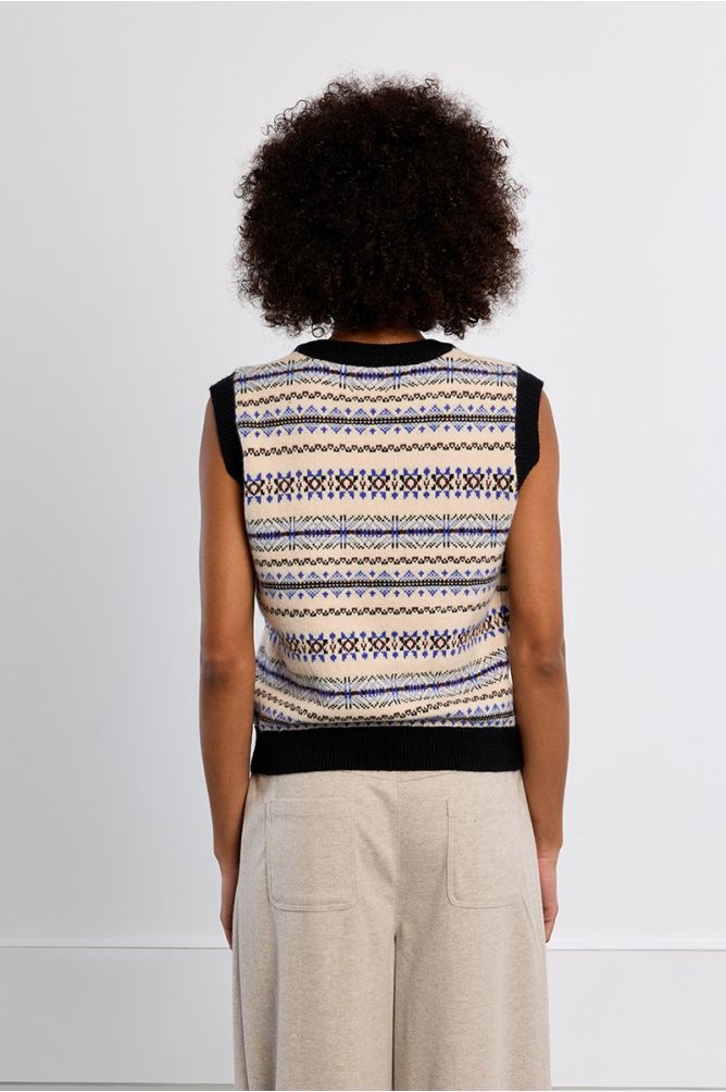 Molly Bracken Sleeveless OFF White Sweater