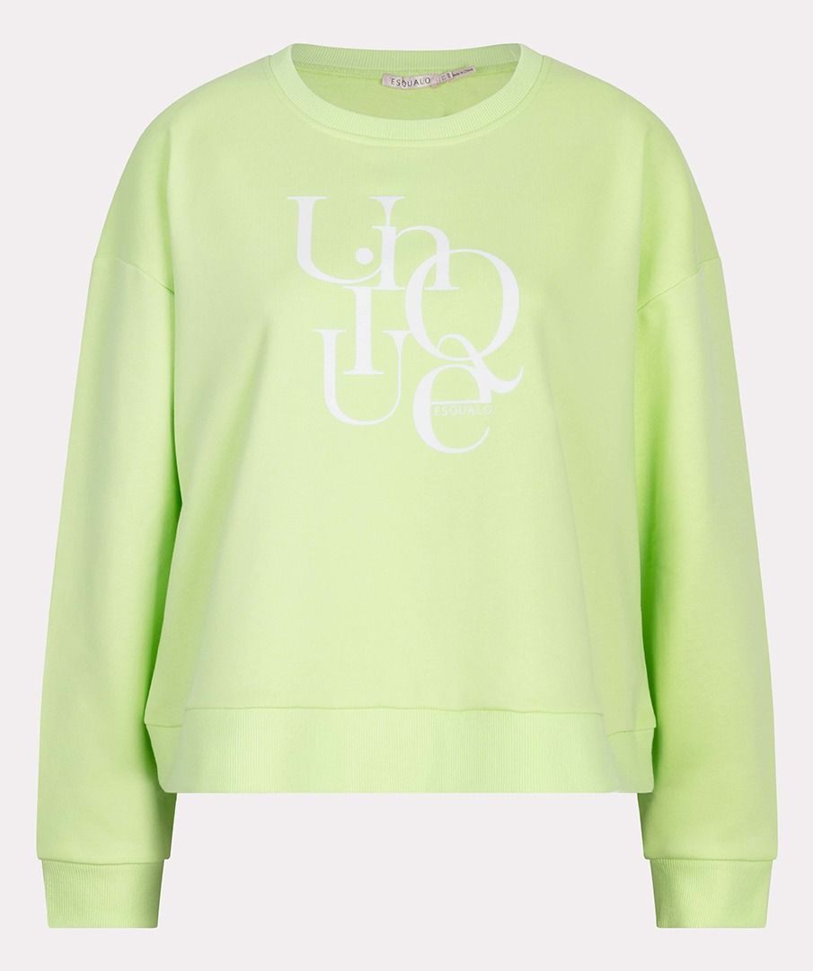 Esqualo Apple Green Sweater Flock Print