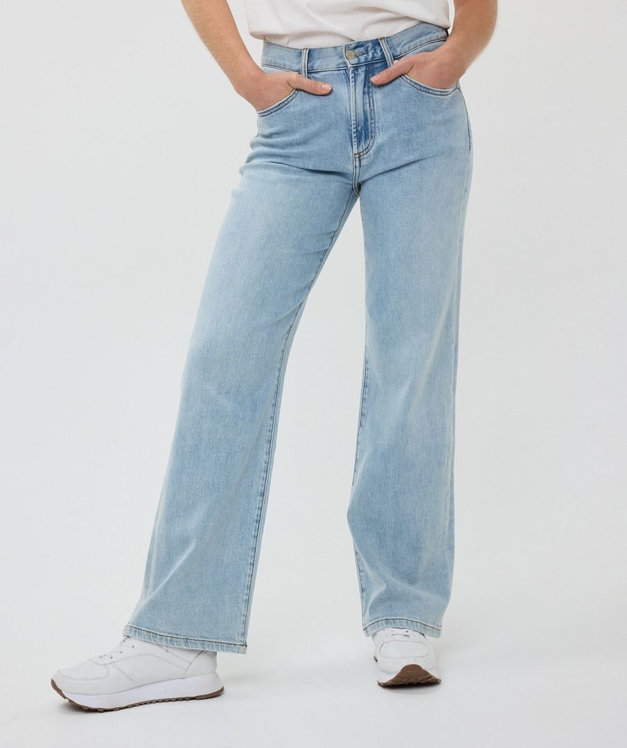 Esqualo Mid Blue Wide Leg Denim