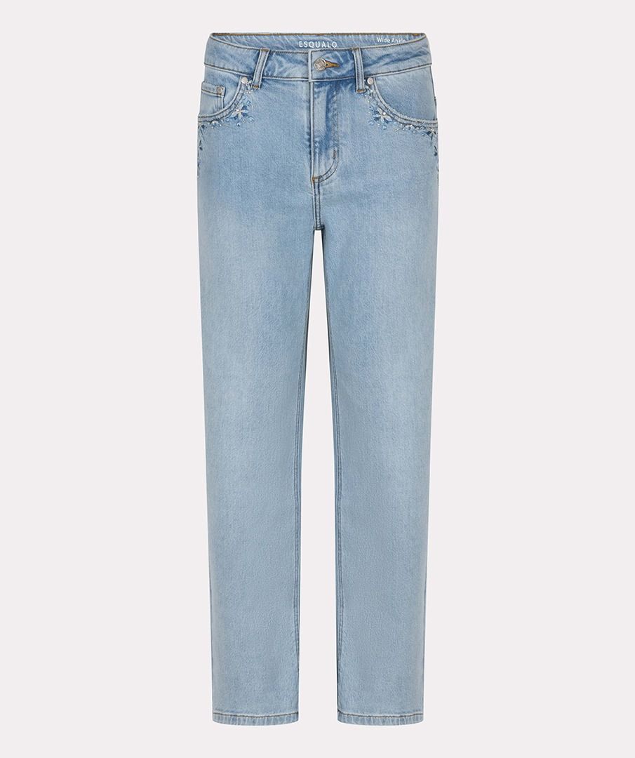 Esqualo Light Blue Embroidered Jeans
